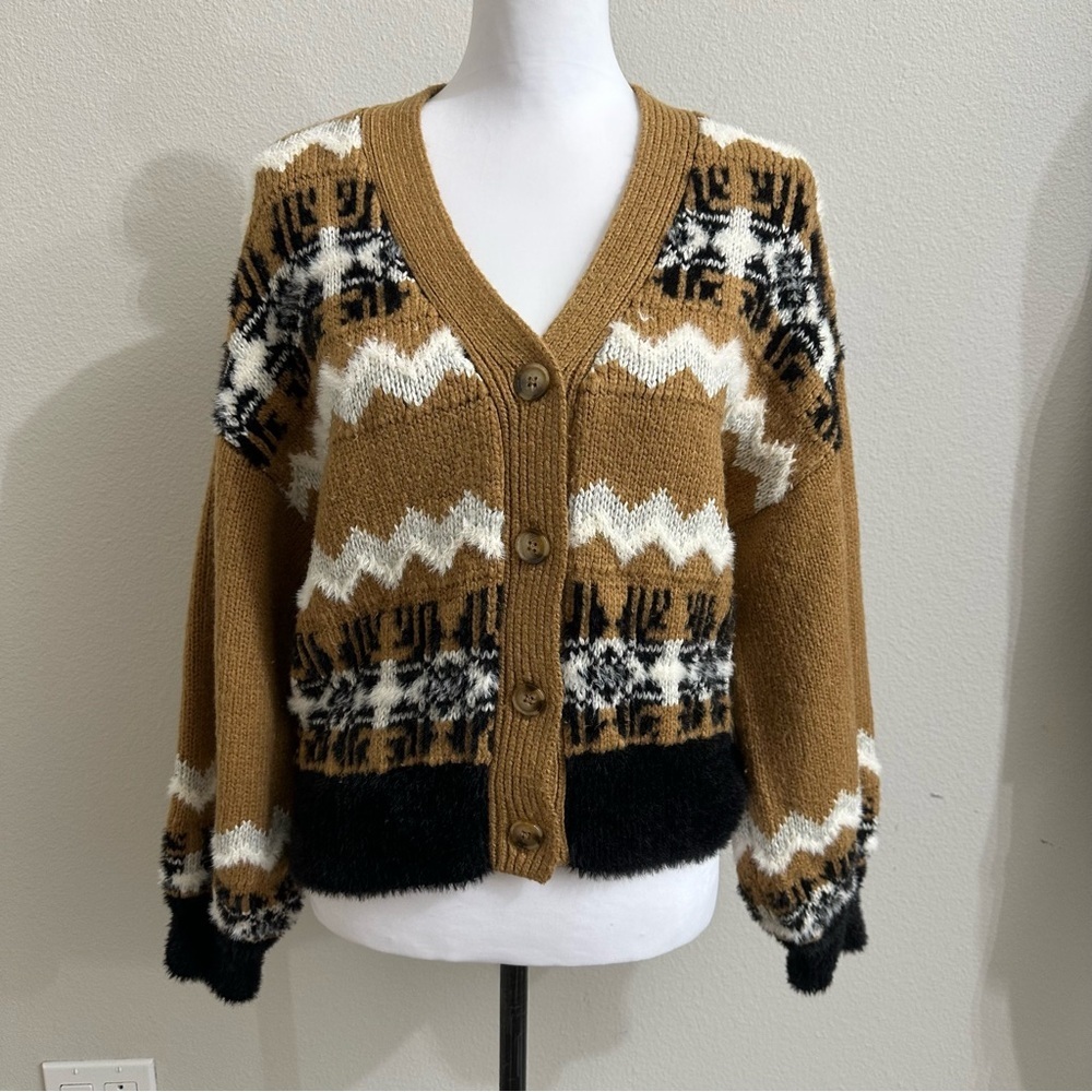 Ann Taylor fair isle cropped cardigan - Picture 10 of 11